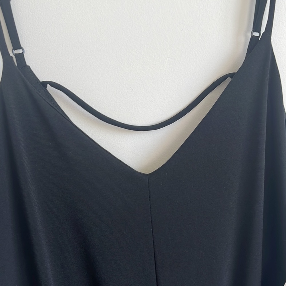 🆕 BNWT LORD AND TAYLOR BLACK SPAGHETTI JUMPSUIT SIZE M - Picture 8 of 8